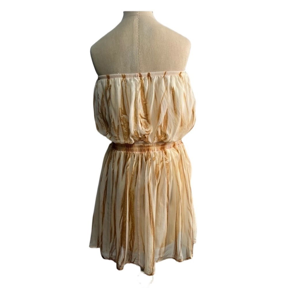 Silk Strapless Tube Mini Dress - Size M - Picture 2 of 8